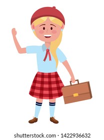 Girl kid of school design