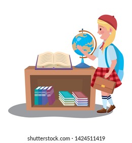 Girl kid of school design