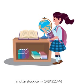 Girl kid of school design