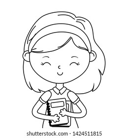 Girl kid of school design