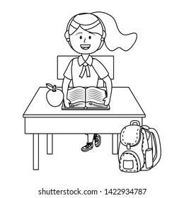 Girl kid of school design vector illustrator