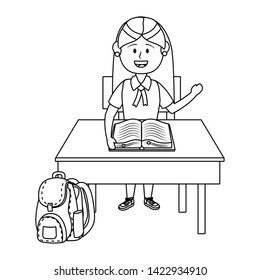 Girl kid of school design vector illustrator