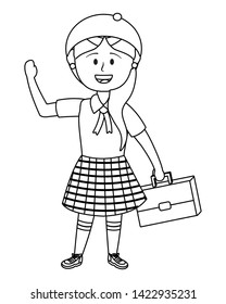 Girl kid of school design vector illustrator