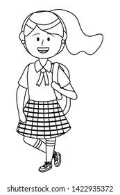 Girl kid of school design vector illustrator