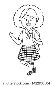 Girl kid of school design vector illustrator