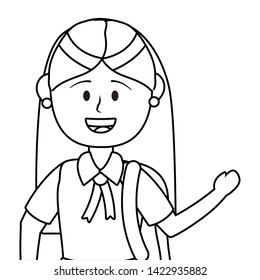 Girl kid of school design vector illustrator