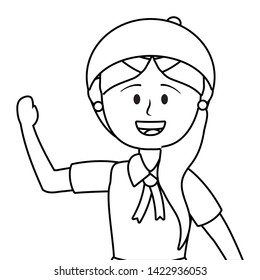 Girl kid of school design vector