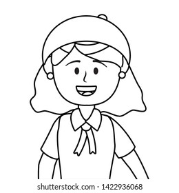 Girl kid of school design vector