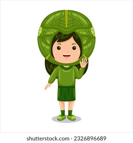 girl kids cabbage character costume