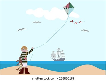 Girl with kite