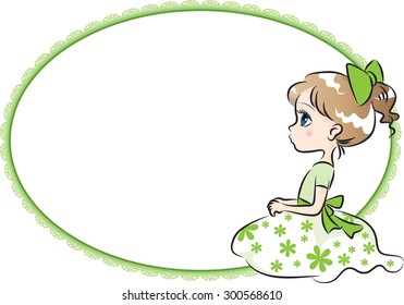 girl with lace border