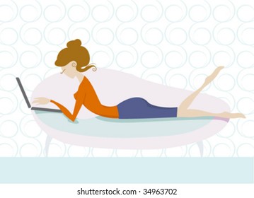 girl with laptop