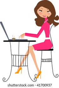Girl with laptop