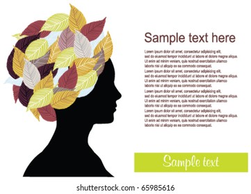Girl with leafs