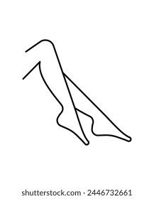 girl leg icon, vector best line icon.