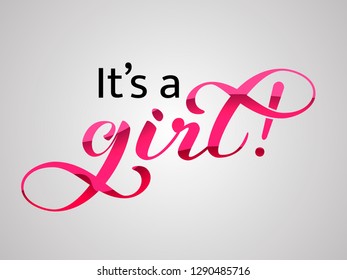 It's a girl lettering. Vector illustration