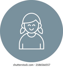 Imagen vectorial del icono de círculo de la línea chica. También se puede usar para aplicaciones web, aplicaciones móviles y medios impresos.