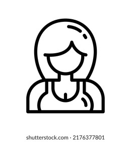 girl line style icon. vector illustration for graphic design, website, app. EPS 10