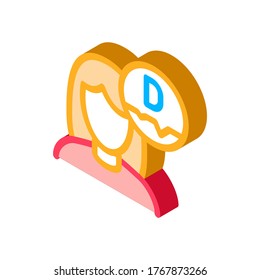 Girl Liposoluble Vitamin Icon Vector. Isometric Girl Liposoluble Vitamin sign. color isolated symbol illustration