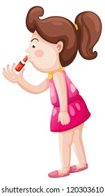 girl with lipstick vector