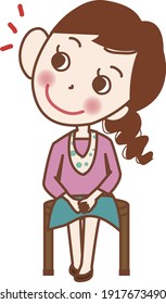 a girl listing to something.