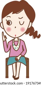 a girl listing to something.