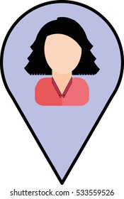 Girl location icon