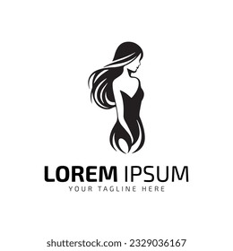 girl logo icon vector illustration template illustration design illustration lady logo style symbol silhouette woman.
