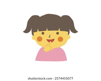 A girl looked enviously at something.