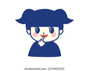 A girl looked enviously at something.