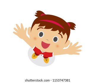 空を見上げる 日本人 子供 のイラスト素材 画像 ベクター画像 Shutterstock