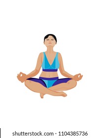 Girl in Lotus position