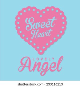  Girl Love angel typography, t-shirt graphics, vectors