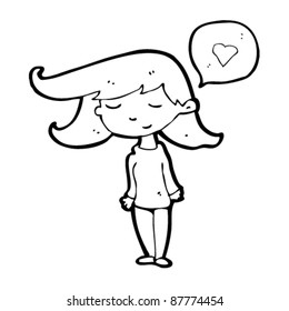 girl in love cartoon