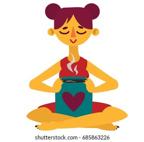 Girl with a lovely coffee mug