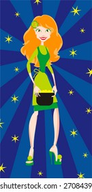 girl with lucky gold in Patrick Day