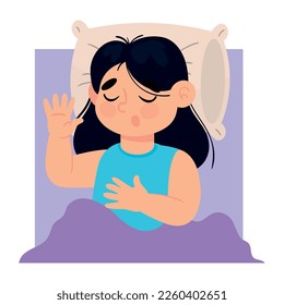 la chica está tumbada en la cama