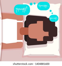 girl lying in bed thinking