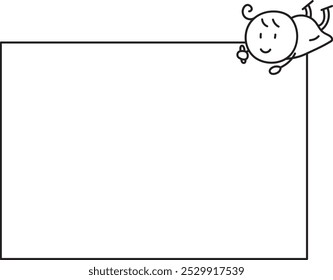 A girl lying down and writing pictures and letters on a large piece of paper