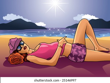 Mädchen am Strand