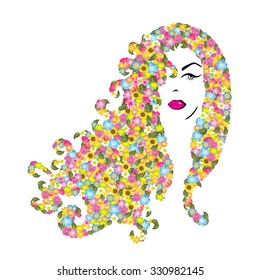 Girl made of flowers