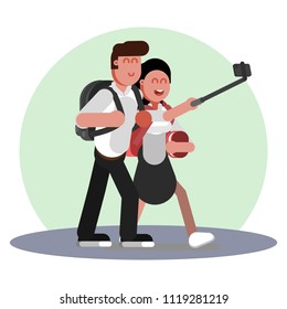 Girl Making selfie