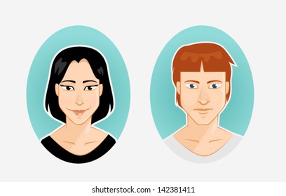 girl and man avatar