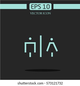 girl and man icon vector. logo design minimalism.