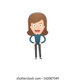 Girl manager, suitable for use in dialogs with other characters.