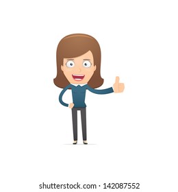 Girl manager, suitable for use in dialogs with other characters.