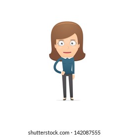 Girl manager, suitable for use in dialogs with other characters.