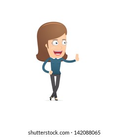 Girl manager, suitable for use in dialogs with other characters.
