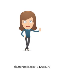 Girl manager, suitable for use in dialogs with other characters.