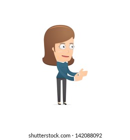 Girl manager, suitable for use in dialogs with other characters.